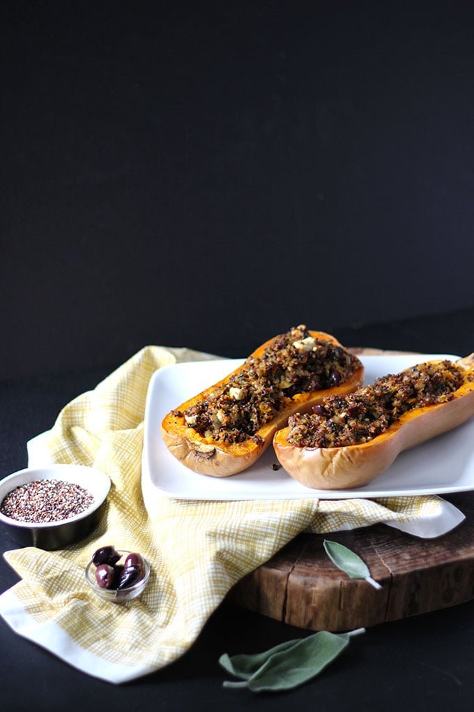 Quinoa Stuffed Butternut Squash | Dietitian Debbie Dishes